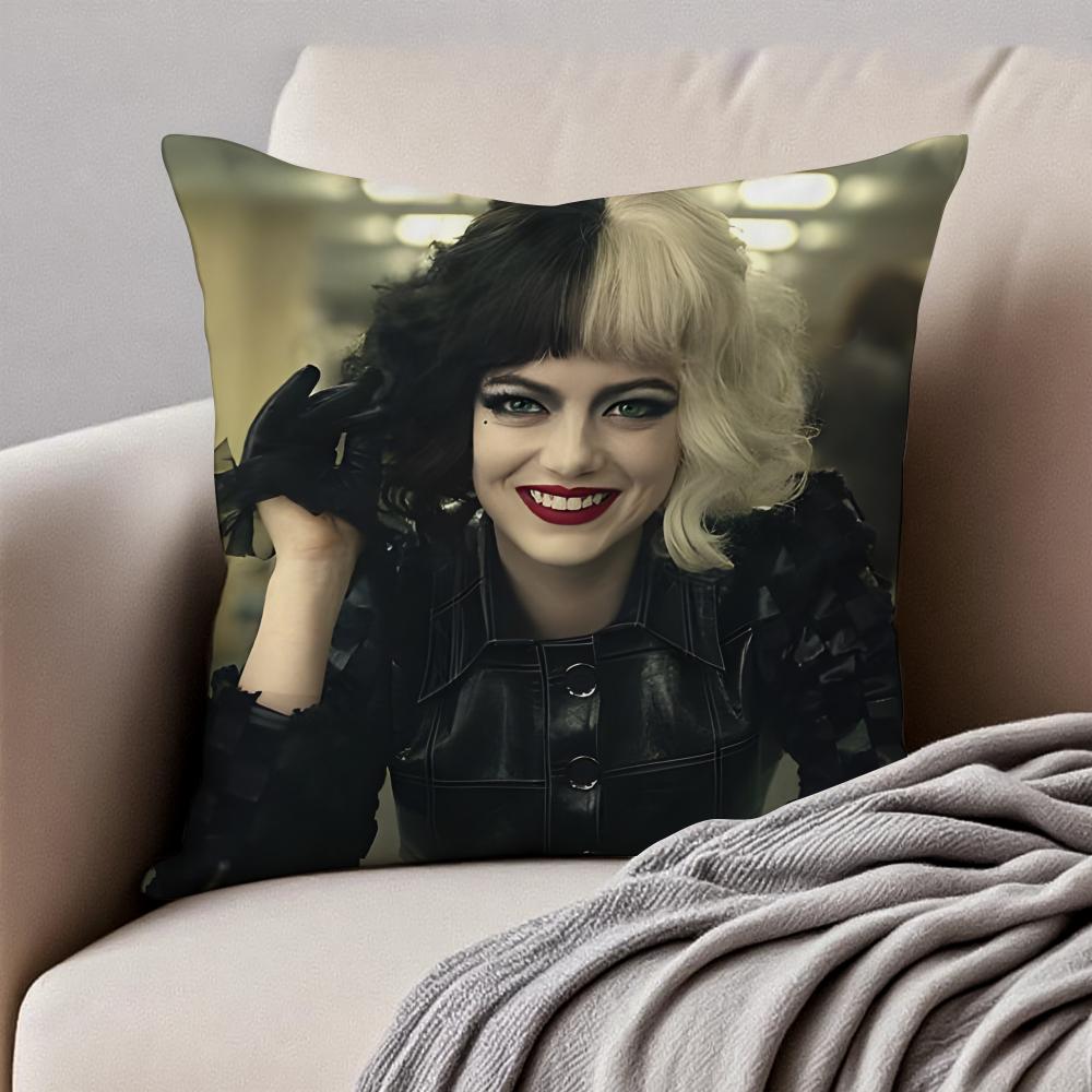 

actress EEmma Stone Cushion Cover Pillowcase Antidustmite Invisible Zipper Short Plush Sofa Cushion 30X30cm