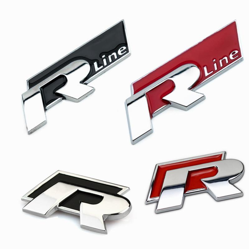 YRZ3 2025 Hot New 3D Metal Sport Sticker Badge Body Sticker For Volkswagen Golf R Rline Tiguan Touareg Polo GTI CC Passat R36 Scirocc