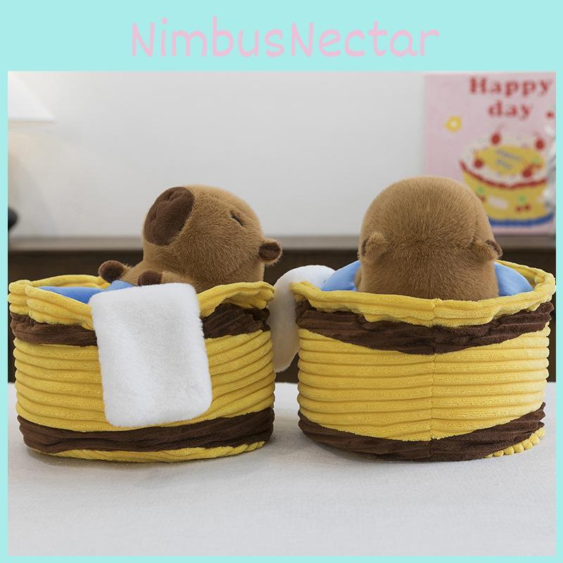 Plush Capybara Bath Toy Cute Cartoon Girl Bedroom Decoration Gifts Children