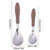 1 szt. Sztućce ze stali nierdzewnej z imitacją drewnianej rączki, zachodnia zastawa stołowa, łyżka do deseru i zupy, zastawa stołowa do baru i restauracji zachodniej