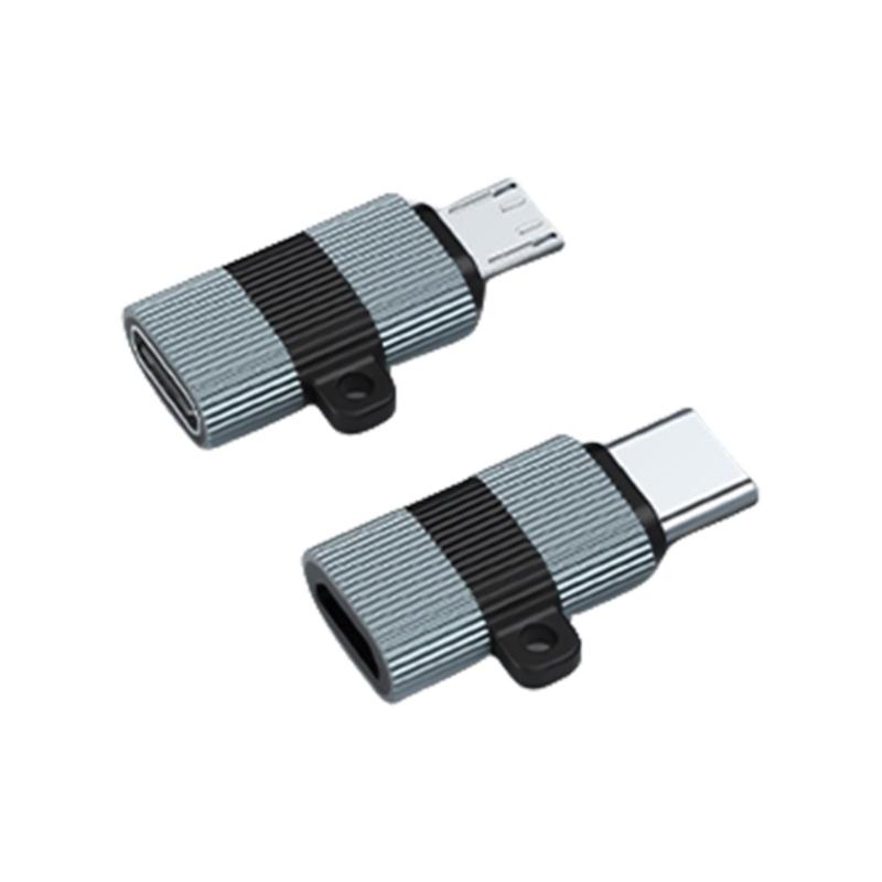 Short USB C To USB Adapters USB Type C Female To MicroUSB Male Adapters Connectors Charger Adapters for Phone Laptops