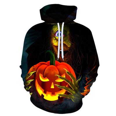 Old Witch Halloween Evil Pumpkin Head New 3D Graphic Hoodies Men Women Hooded Sweatshirts Child Pullovers Festival Tops Coat