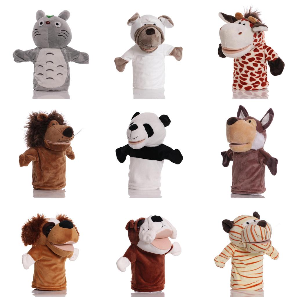 Soft And Cuddly Cartoon Animal Plush Hand Puppet With Movable Mouth For Fun Playtime