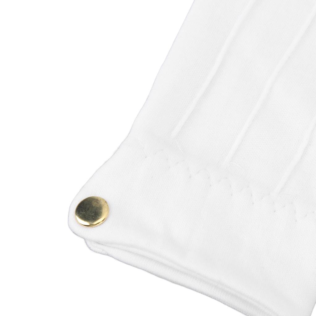 2pcs Billiard Gloves Competition Referee Gloves Professional White Gloves with Snap Cuff Polyester Cotton