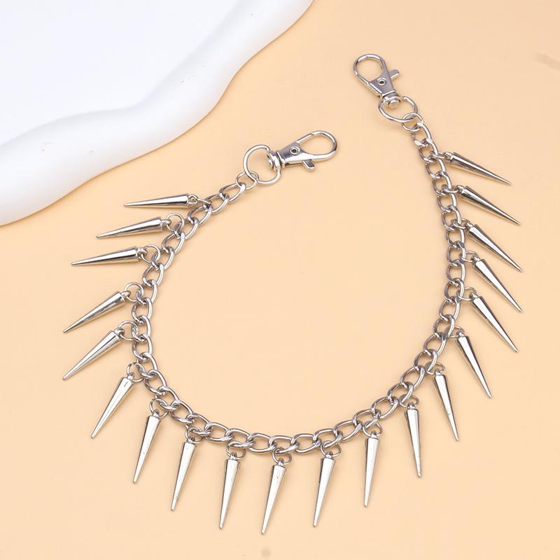Gothic Punk Detachable Bag Chain Set With Multiple Cool Charm Designs For Handbag Decor Y2K Alt Style Daily Wear