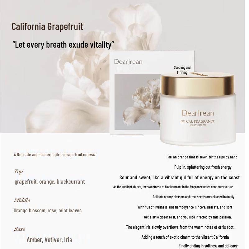 Dear lrean California Grapefruit Scented Hydrating Body Cold Cream