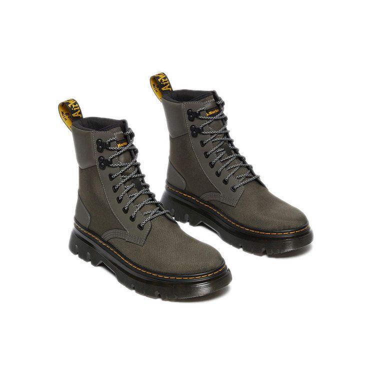 Dr. Martens Stivaletti Corti Stile Martin con Lacci e Punta Tonda Unisex Verde Militare Scuro 27017029