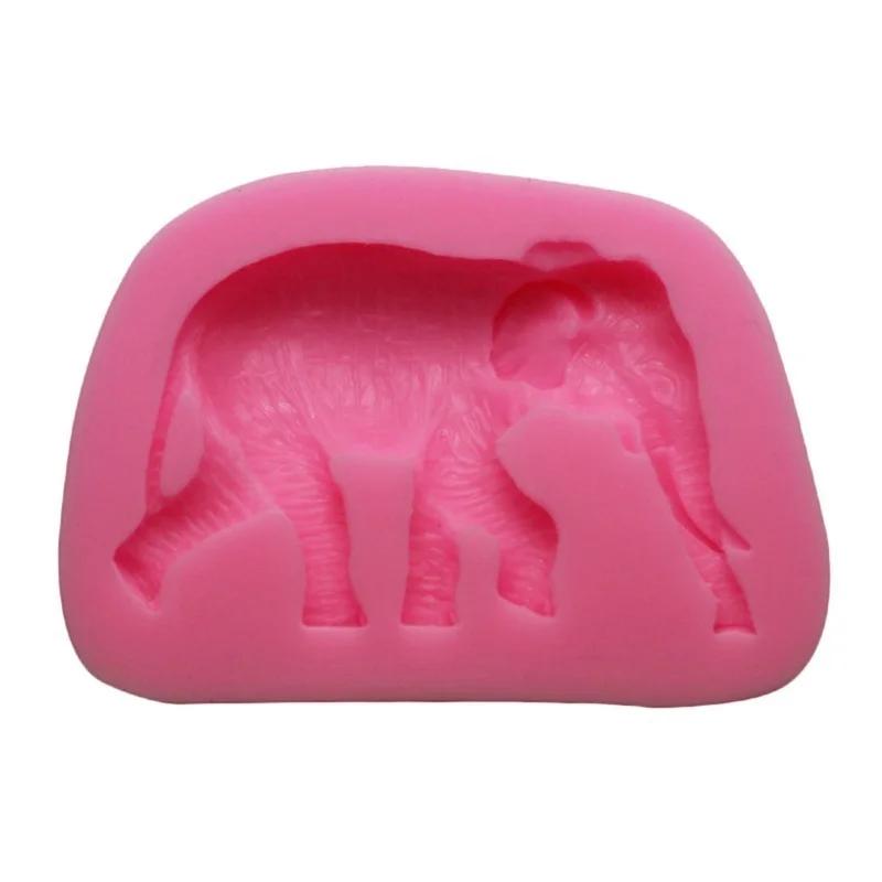 

1 Pcs NEW 3D Animals Elephants Chocolate Soap Mould Chocolate Cake Decorating Tools DIY Baking Fondant Silicone Mold небесно-голубой