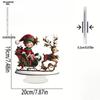 2D Flat Bohemian Christmas Elf Reindeer Desktop Decoration, Snowman, Gnome & Holiday Motifs, Suitable for wall decoration, porch, room, villa, accents