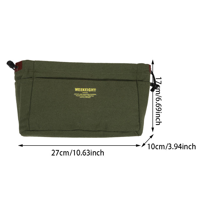 Drawstring Canvas Storage Organizers Multi-Pockets Liner Bag Lightweight Bag Divider Portable Travel Storage Bag
