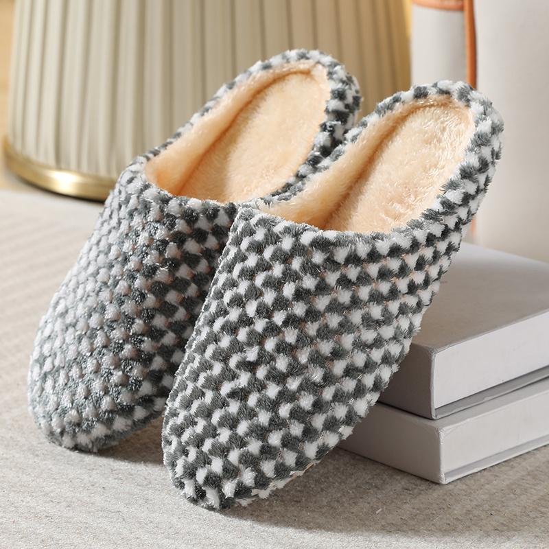 Womens Ultra-Soft Plush Slippers - Indoor Cozy Closed Toe Slides - Warm, Comfortable, Non-Slip House Shoes for Everyday Wear