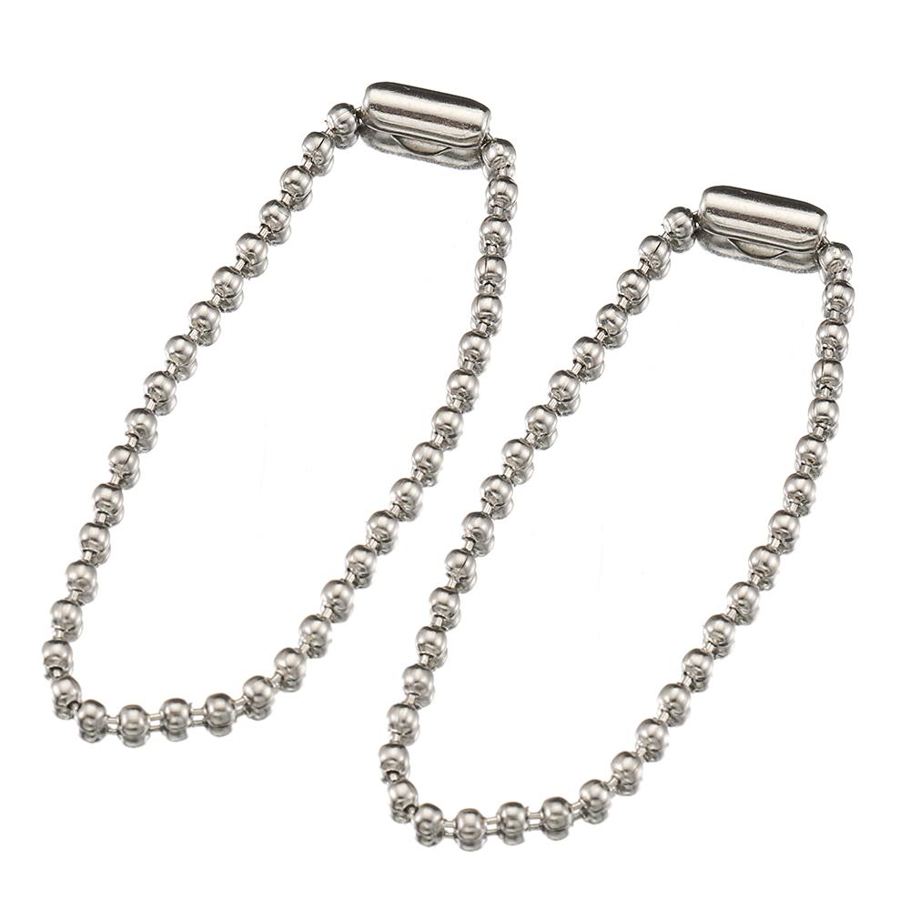 10pcs Stainless Steel Ball Beading Chains 8-20cm Connector for Key Chain/Dolls/Label DIY Bracelet Jewelry Making Accessorise