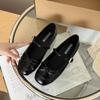 Silver Light Mouth Ballet Flat-soled Single Shoes for Women's 2025 New Summer Skirt French Round Head Mary Jane Shoes