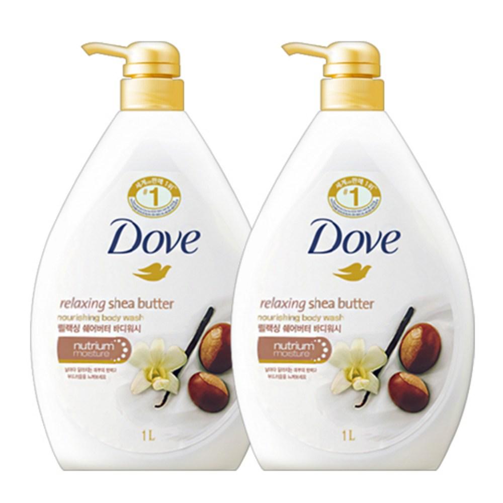 Dove Relaxing Shea Butter Body Wash, 1kg, 2 units