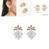 Fashionable Women's Leaf Earrings Alloy Plated Design Ideal For Gift Giving