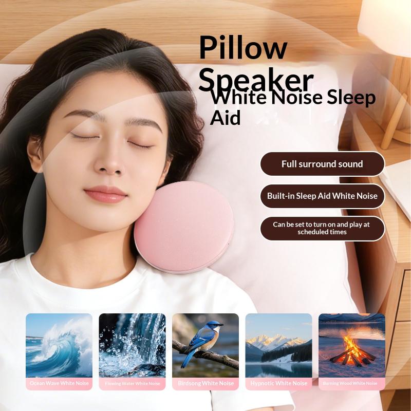 Timer-Controlled Under Pillow Bluetooth Sleep Speaker Portable Audio Soft Relaxation Sleeping Sleep Aid Device Pillow Speaker