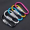 Padlocks for Luggage Aluminum Alloy Locks 3 Dial Digit Resettable Lock Carabiner