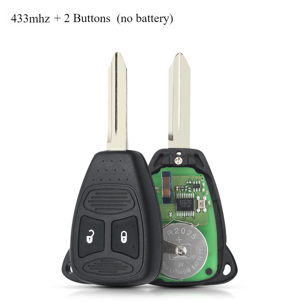 

2/3/4 кнопковий дистанційний автомобільний ключ для Dodge Chrysler Jeep Dakota Durango Charger 300 Aspen Grand Cherokee 315/433mhz KOBDT04A (немає акумулятора) 433mhz + 2 Buttons