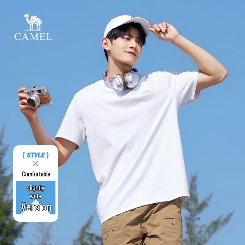 CAMEL Men s Water & Stain Resistant Short Sleeve T-Shirt M15BAQR082A L