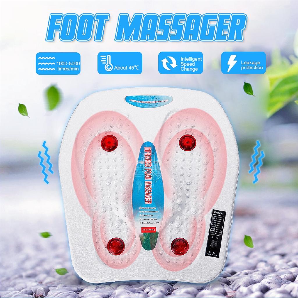 3W 220V Vibrator Relaxation Infrared Acupuncture Heat Therapy Relaxing Fatigue Kneading Massager Electric Foot Massager Machine