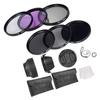 58mm Lens Filter Kit UV+CPL+FLD+ND(ND2 ND4 ND8) with Carry Pouch   Lens Cap   Lens Cap Holder   Tulip & Rubber Lens