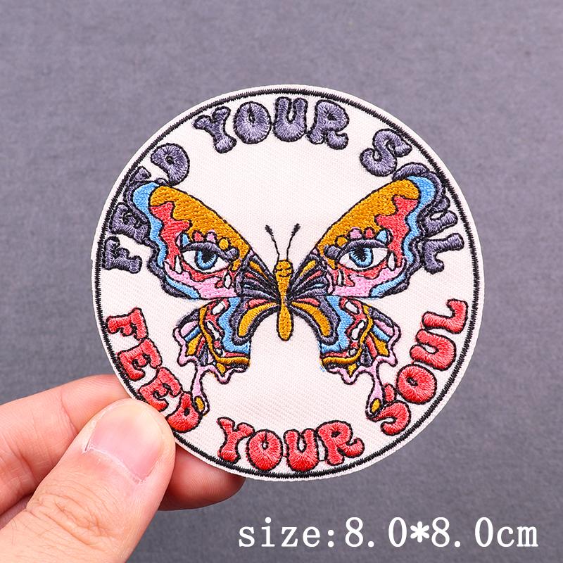 Hip Hop Punk Embroidery Patches For Clothing Thermoadhesive Patch Iron On Patches On Clothes Tarot Cards Skull Patch For Clothes
