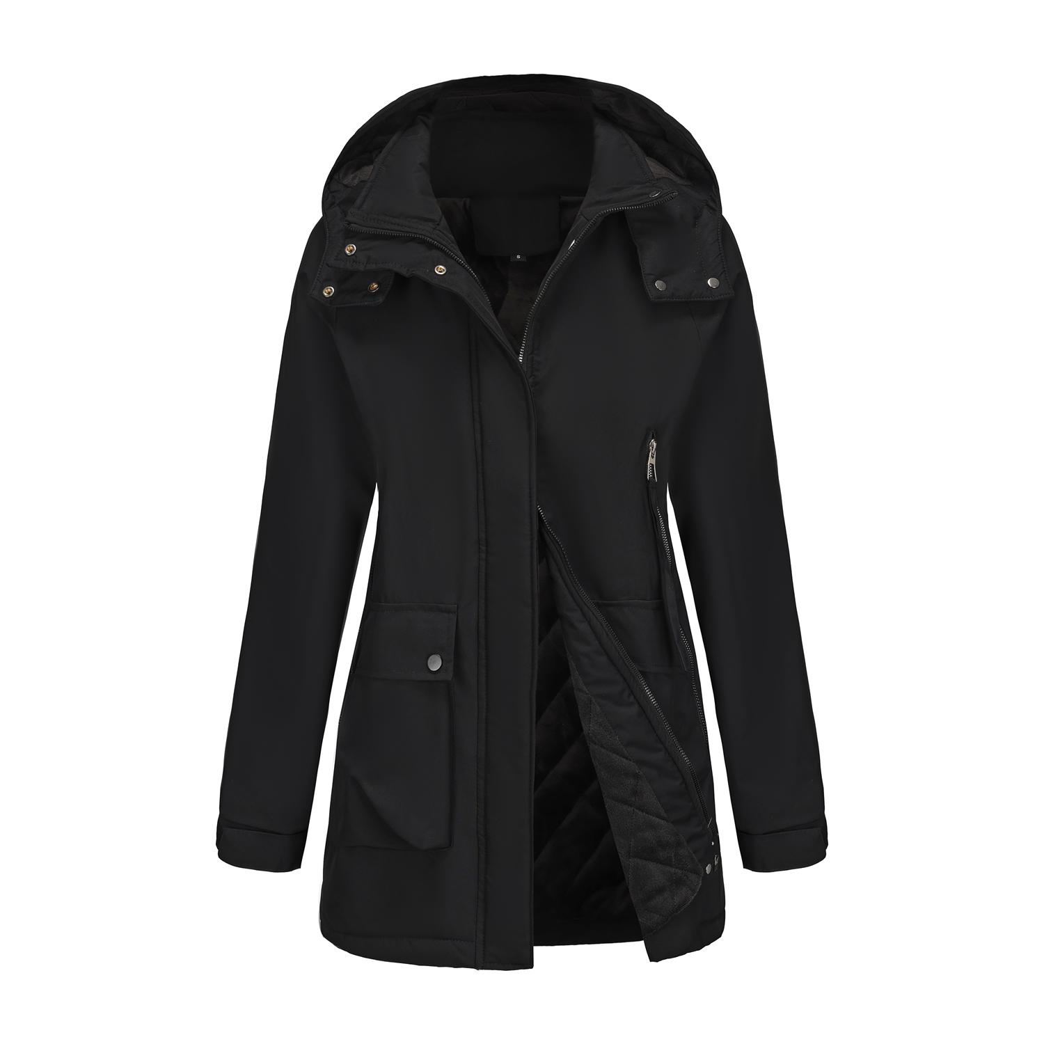 

Женские куртки для активного отдыха, худи, ветровки, водоотталкивающие, флисовая подкладка, утепленные теплые пальто, осенне-зимняя верхняя одежда, куртка для хайкинга, ветровка 3XL чёрный