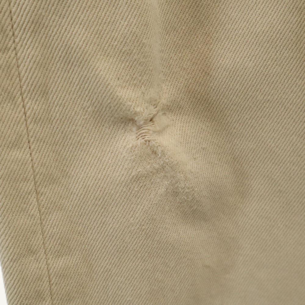 Levi's 90s 501 Euros Straight Cotton Pants W30 Beige Button Fly Men's Used