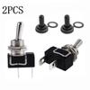 2 Piece 12V 10A Rocker For Toggle Switch with Removable Rubber Cover for Marine Panels Spade Terminals 12.5mm Mounting Size