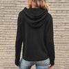 YYFS Moda Donna Casual Primavera Autunno Tinta Unita Stampa Manica Lunga Felpe con Cappuccio & Camicie