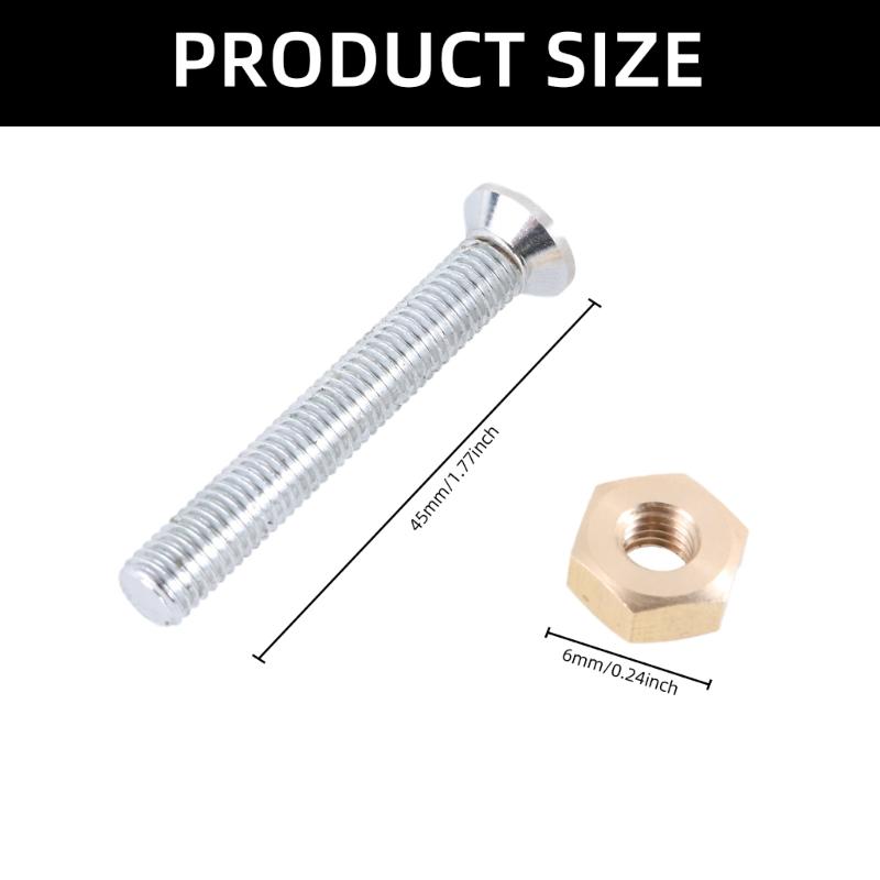 4Pcs 6mm Stainless Steel Screws Turntable Cartridge Mounting Panel Fixing Screws Cartridge Mounting Screws Replacement