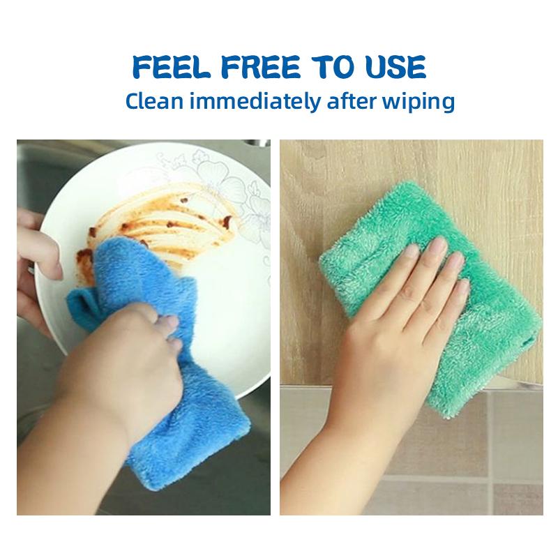 4pcs Small Hand Towels for Kitchen Bathroom Coral Velvet Soft Quick Dry Absorbent Cleaning Cloths Home Sauna Terry Towel