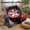 The Clash Custom Flannel Throw Blanket Print Your Name Text Soft Warm Blanket Holiday Present