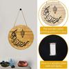 Wooden Welcome Sign Middle Eastern Door Sign Wall Hanging Decoration for Front Door Mantel Wall Moon Festival Decoration
