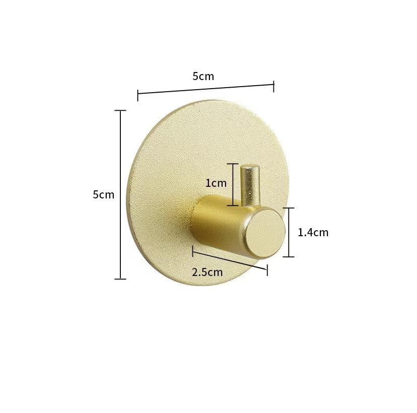 Aluminum Wall Hook Towel Racks Coated Self-adhesive Round Hanger Hook for Kitchen Hardware Bathroom