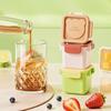 Boîte à glaçons 3 pièces avec couvercle hermétique Mini bac à glaçons carré pour un stockage sans odeur Polypropylène de qualité alimentaire polyvalent Machine à glaçons Accessoire de cuisine