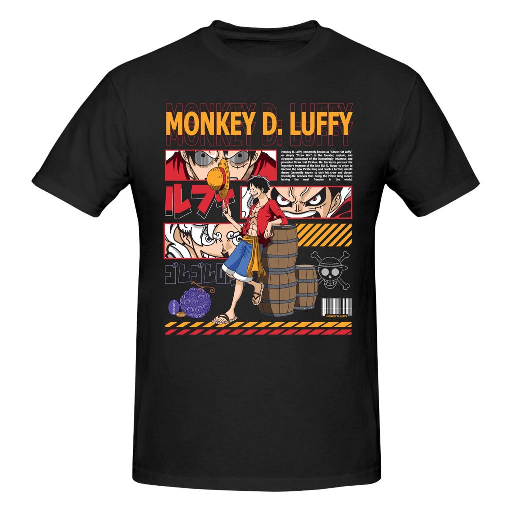 One Piece T Shirts Unisex Short Sleeve Luffy Tshirt Streetwear Casual Graphic Tee Tops 100 Cotton  Loose Oversized Clothes
