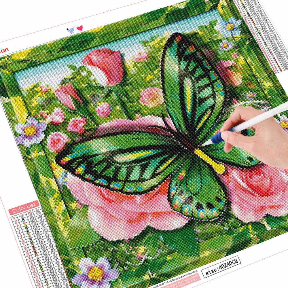 5D DIY Diamond Painting Full Drill Square Animal Butterfly Diamond Embroidery Flower Rhinestones Mosaic Decor For Home