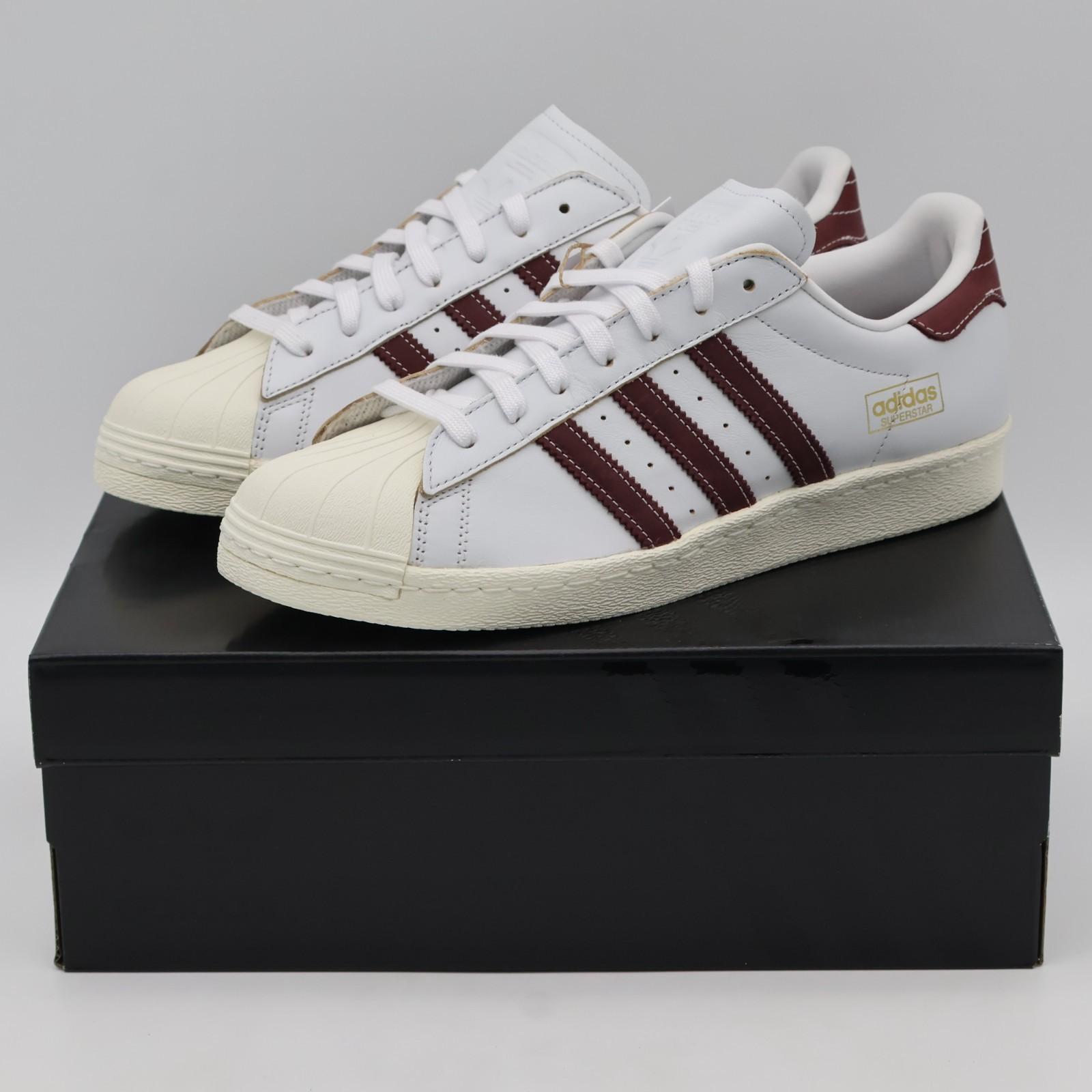 JP8529 adidas Originals Superstar 80 ADV Crystal White Shadow Red (Men s) 4.5