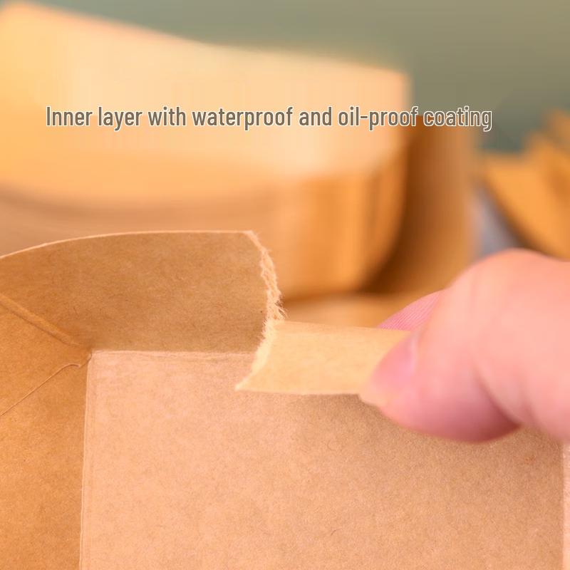 Disposable Kraft Paper Trays - 100 Count