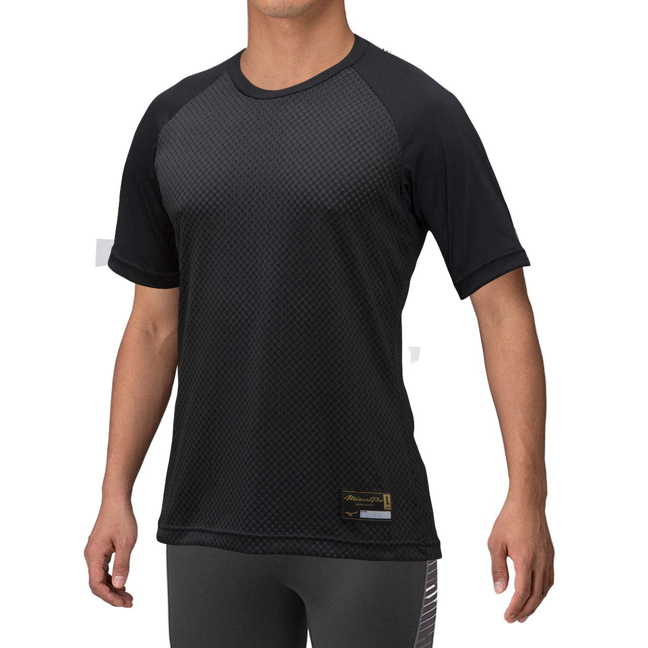 

Mizuno Pro KUGEKI Baseball Low Short Size M Undershirt, Neck, Sleeve, Unisex, Black, (12JA9P0209)