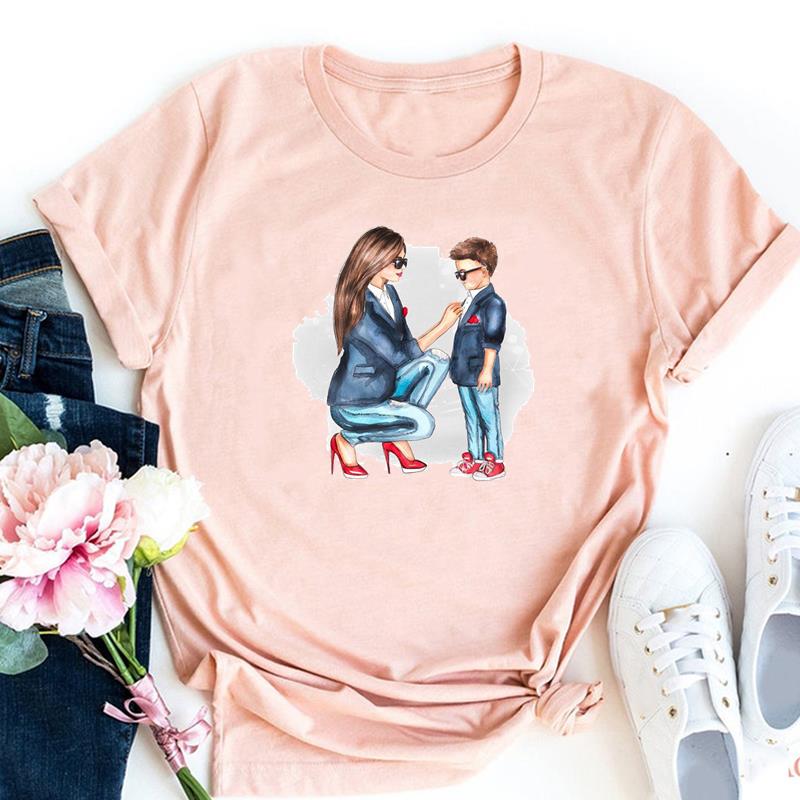Tee Top Fashion T Shirt Clothing 90s Style Sweet Lovely Stylish Casual Short Sleeve Women Print Lady Female Graphic T-shirt