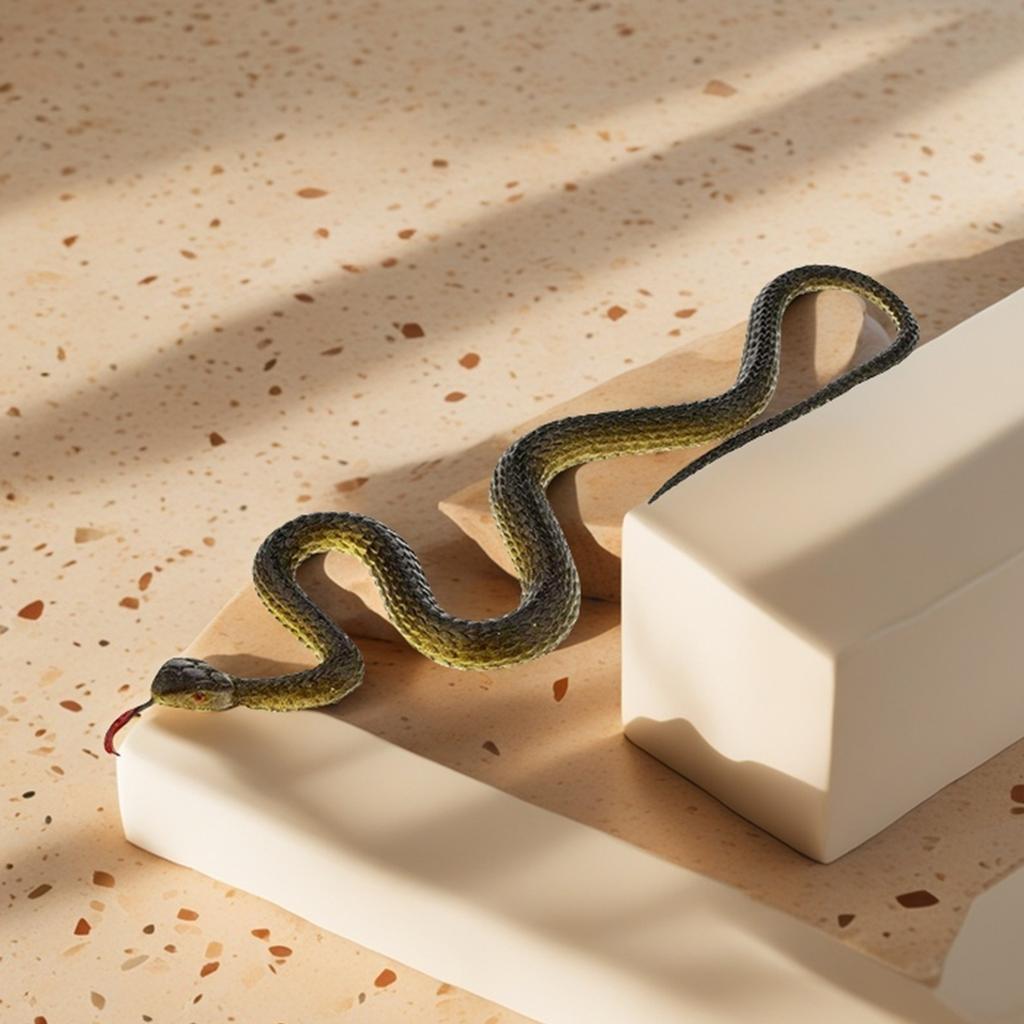 25cm Realistic Fake Snake Party Favors Black and Green Rubber Pranks Halloween Gifts for Kids and Adults Scary Prank Props