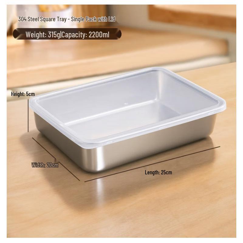 Zebian 304 Stainless Steel Antibacterial Meal Prep Trays
