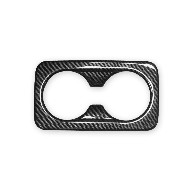 For Kia EV3/EV4/ST/Seltos/K3/SG2 Car Tuning Carbon Fiber Rear Row Water Cup Frame Cover Trim Interior Accessories