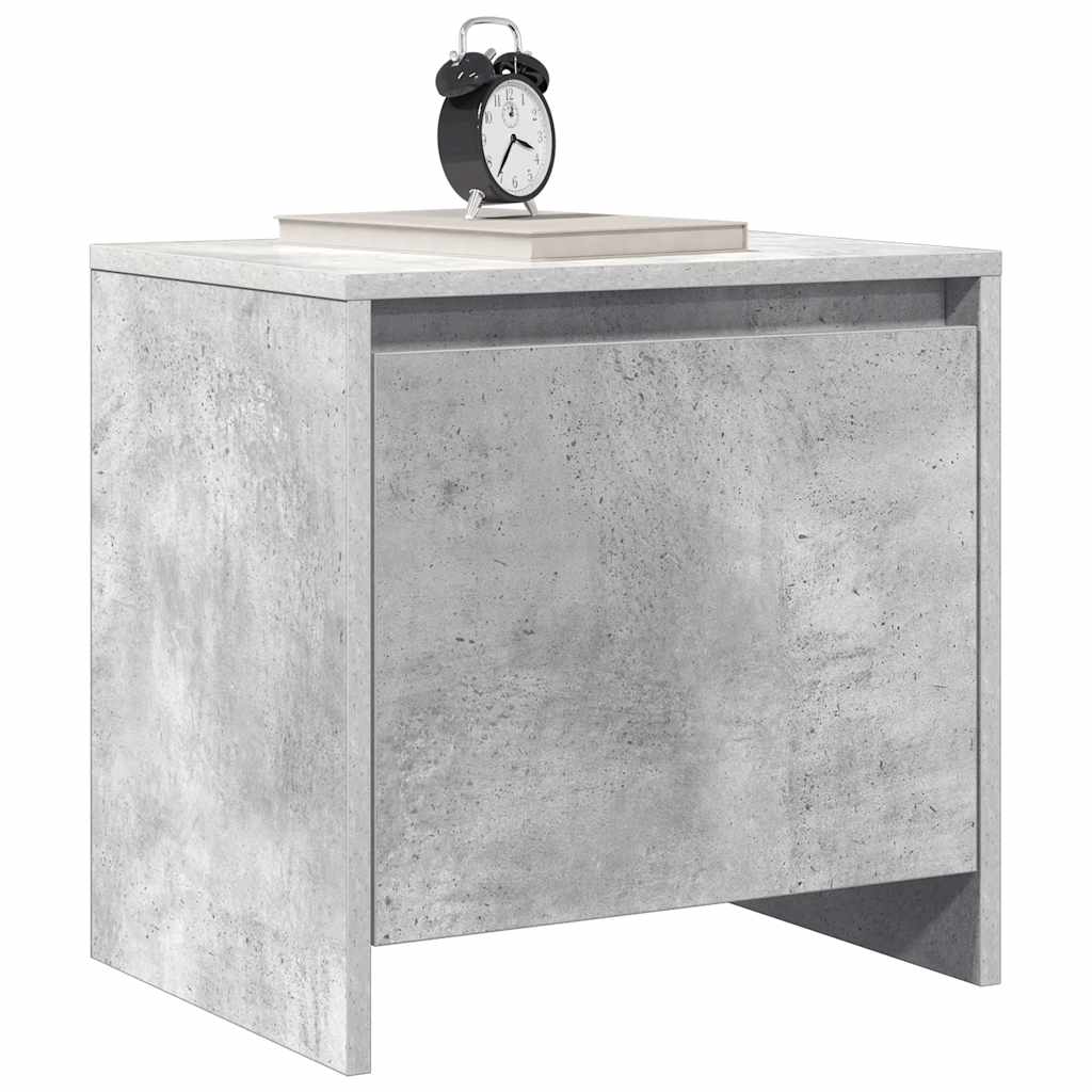 Nightstand Concrete Gray 45 X 34 X 44.5 Cm Engineered Wood