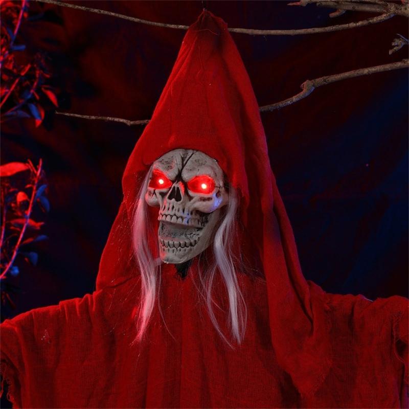 Halloweens Skeleton Specter Props Realistic Movement Outdoor Scary Decorations