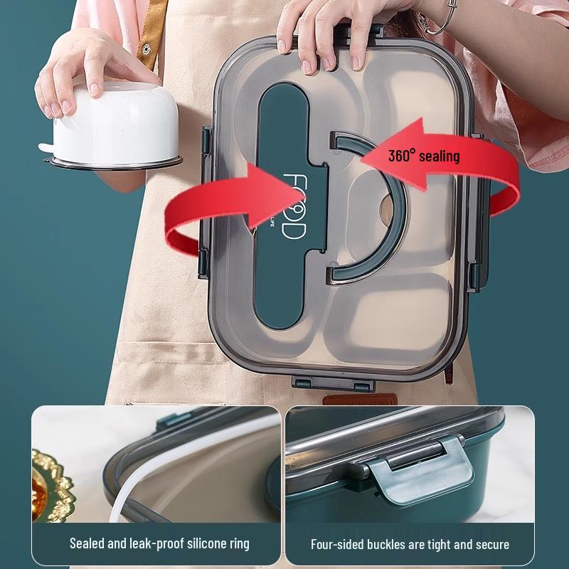 Stainless Steel Vacuum Insulated Lunch Box with 5 Compartments