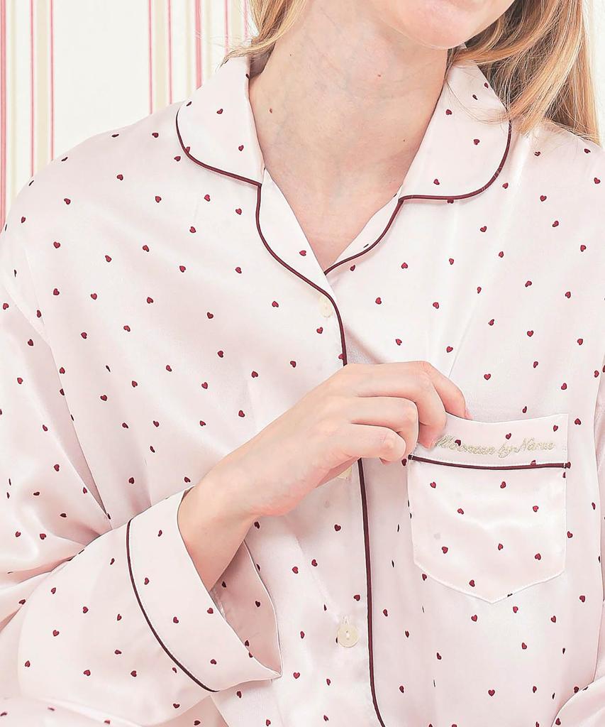 Silk Heart Shirt Pajamas
