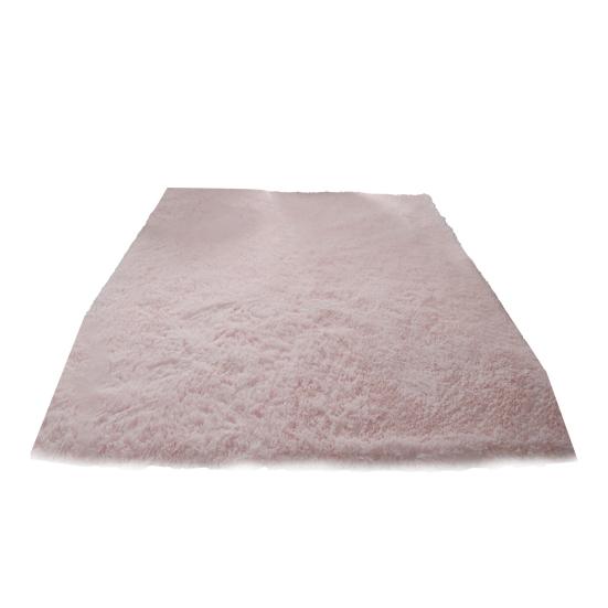 Plush Bedroom Rug, Solid Color Soft Shaggy Carpet, Non-Slip Backing, 19.69 in x 31.5 in Fuzzy Rug for Living Room Kids Room Decor